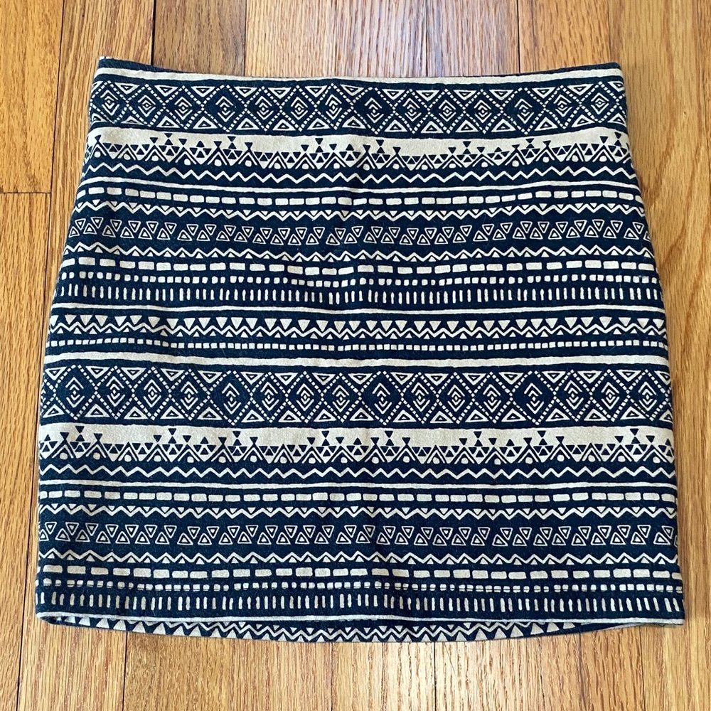Forever 21 Brown and Black Bodycon Mini Skirt